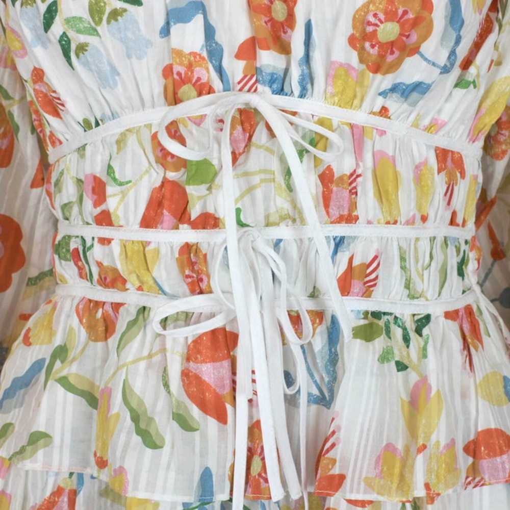NWT- JESSIE ZHAO NEW YORK Flower Land Cotton Viscose Voile Mini Dress size 10 - Picture 10 of 10